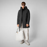 Men's hooded parka Wilson in black - Arctic Man | Save The Duck