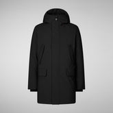 Men's hooded parka Wilson in black | Save The Duck