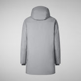 Man's hooded parka Wilson in mid grey | Save The Duck