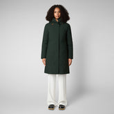Women's Sienna Hooded Parka in Green Black - Women's Arctic | Save The Duck