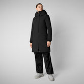 Women's hooded parka Sienna in black | Save The Duck