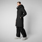 Women's hooded parka Sienna in black - Arctic Woman Collection | Save The Duck