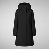 Woman's hooded parka Sienna in black | Save The Duck