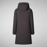 Woman's hooded parka Sienna in brown black | Save The Duck