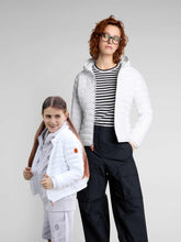 Women's Daisy Hooded Puffer Jacket in Foam Grey | Save The Duck
