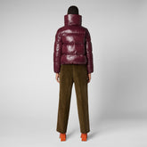 Women's Isla Puffer Jacket in Burgundy Black - Jacket Collection | Save The Duck