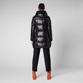 Women's Ines Hooded Puffer Coat in Black - Fall Winter 2022 | Save The Duck