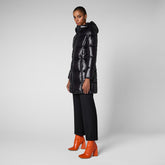 Women's Ines Hooded Puffer Coat in Black - Women's Sale | Save The Duck