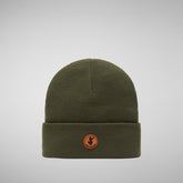 Unisex Lou Beanie in Dusty Olive - Women's Accessories | Save The Duck