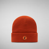 Unisex Lou Beanie in Maple Orange - Classic Styles for Men | Save The Duck